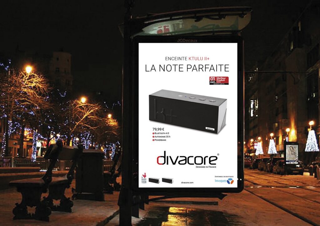 Divacore bouygues telecom affiche bus - hors ecran